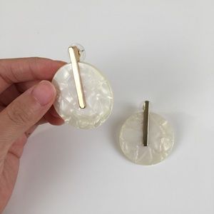 BaubleBar Flat Pearl Earrings